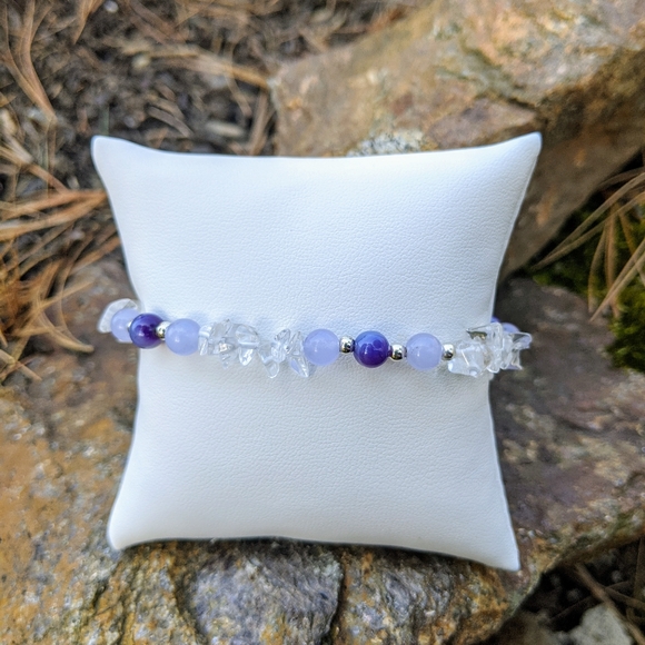 🔵GEMSTONE Pastel Bracelet 7" - Picture 3 of 6
